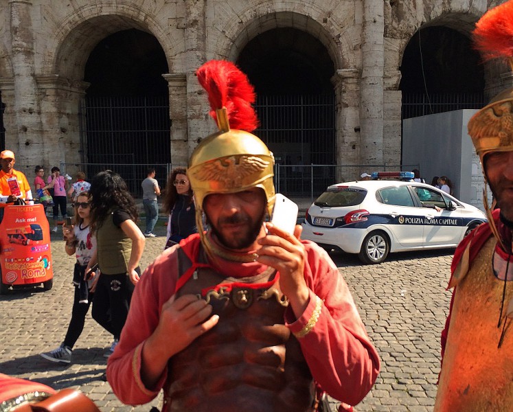 Römer mit Selfie-Cam