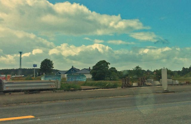 Die Häuser mit den blauen Dächern