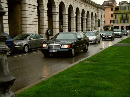 storische Abfahrt, modernes Wetter