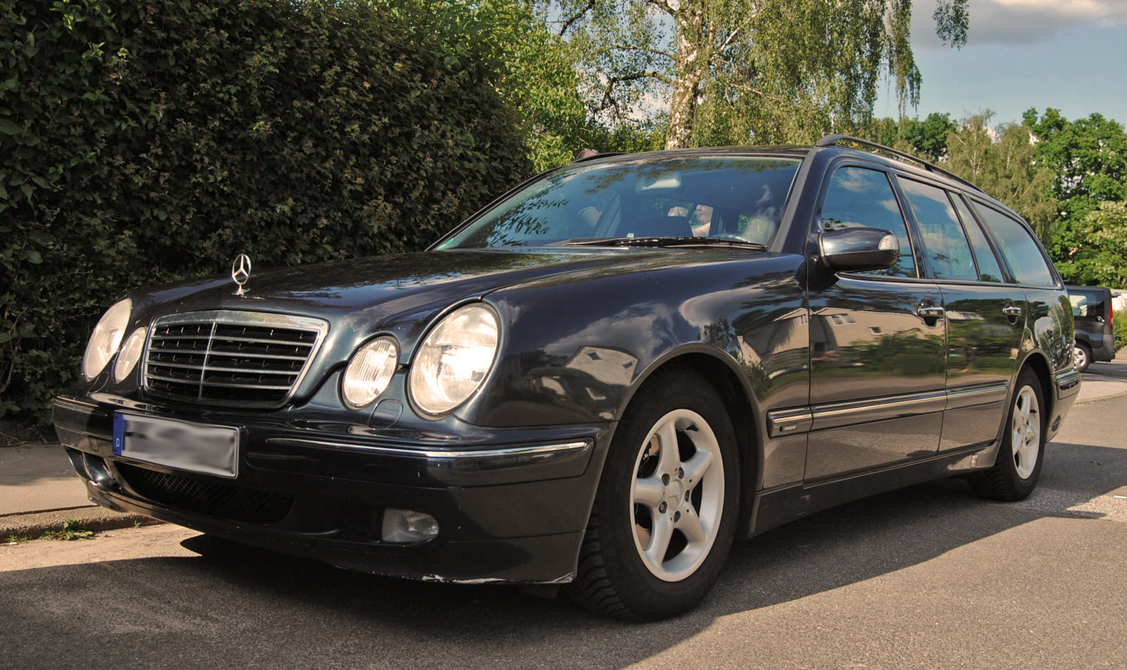 2 Stück Auto Lenkradbezug, für M-erced-es Benz E-Class W211 W212